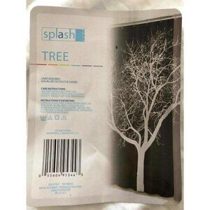 FINAL REDUCTION -  Splash Home Tree Fabric Shower Curtain Chocolate Brown#2236
